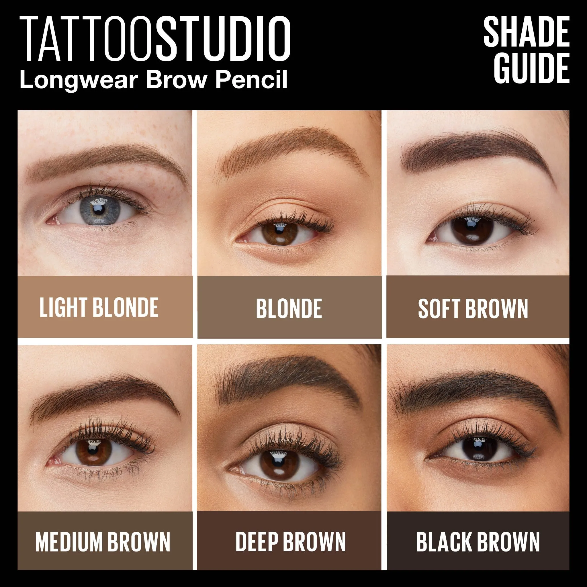 Maybelline Tattoo Studio 36HR Pigment Brow Pencil,