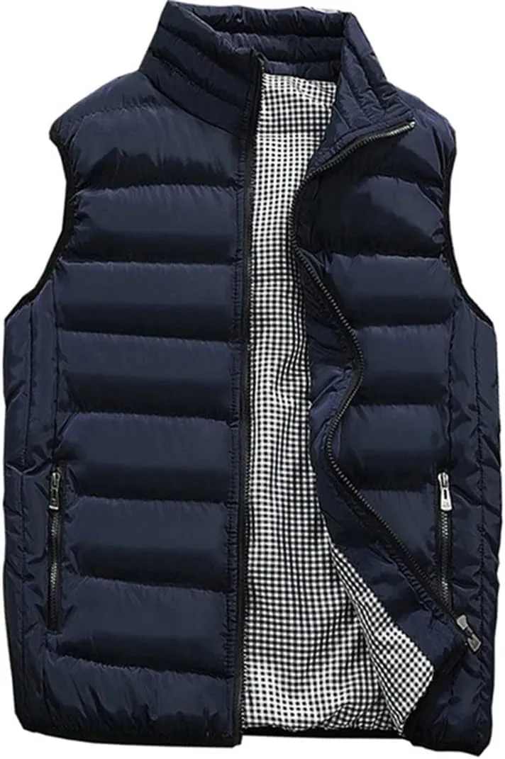 Men Autumn Winter Jackets Thick Vests Man Sleeveless Coats Warm Cotton-Padded Waistcoat