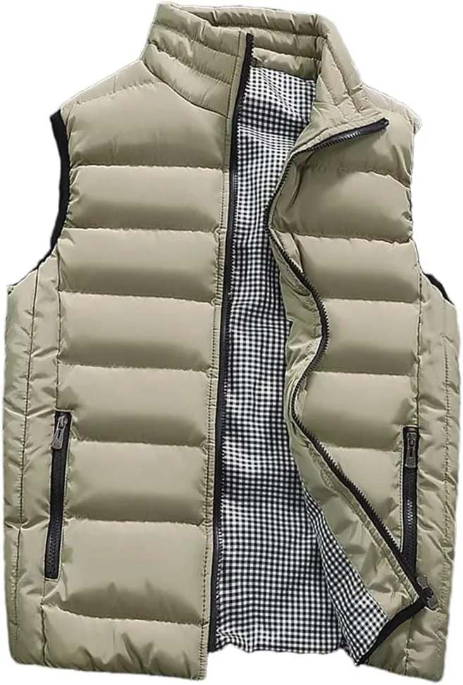 Men Autumn Winter Jackets Thick Vests Man Sleeveless Coats Warm Cotton-Padded Waistcoat