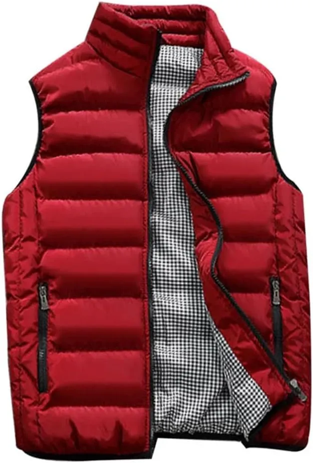 Men Autumn Winter Jackets Thick Vests Man Sleeveless Coats Warm Cotton-Padded Waistcoat