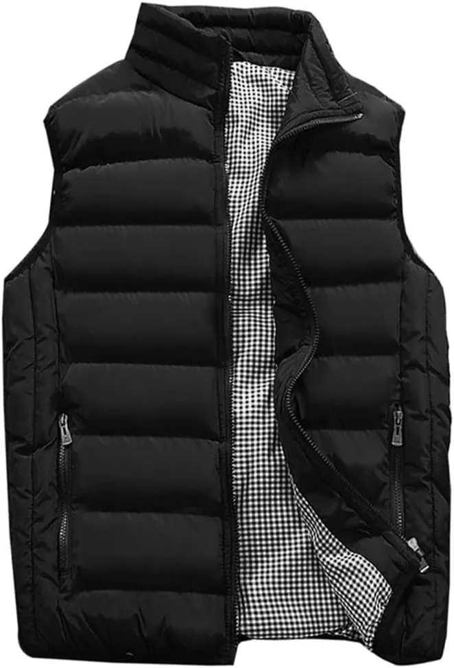 Men Autumn Winter Jackets Thick Vests Man Sleeveless Coats Warm Cotton-Padded Waistcoat