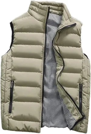 Men Autumn Winter Jackets Thick Vests Man Sleeveless Coats Warm Cotton-Padded Waistcoat