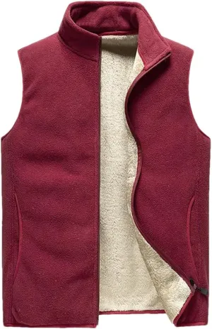Men Sleeveless Vest Jackets Winter Vest Male Cotton-Padded Fleece Vests Coats Men Warm Waistcoat