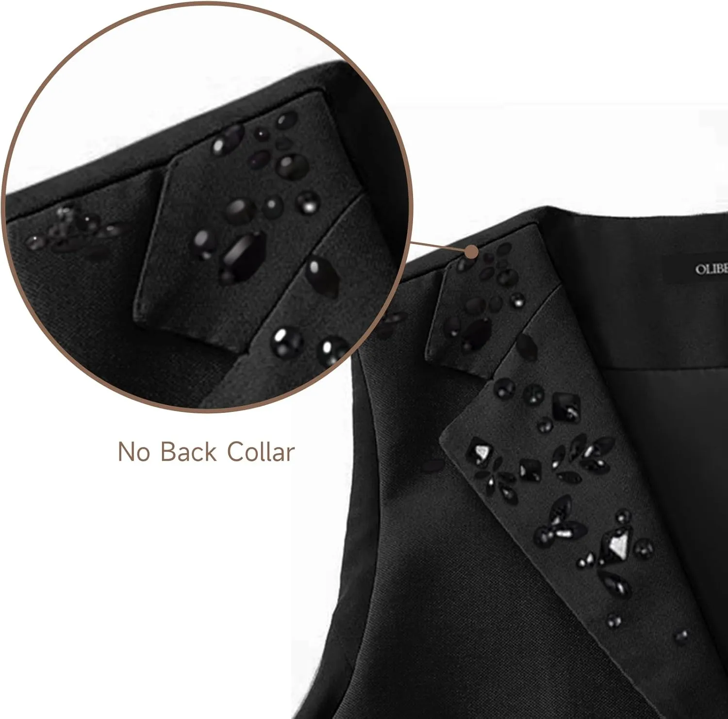 Men's Beads Suit Vest Slim Fit Buesiness Wedding Waistcoat Formal Casual Vests