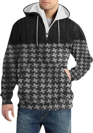 Mens Big and Tall Graphic Hoodie: Heavy Weight Workout Flannel Sweatshirt Designer Oversized Pullover