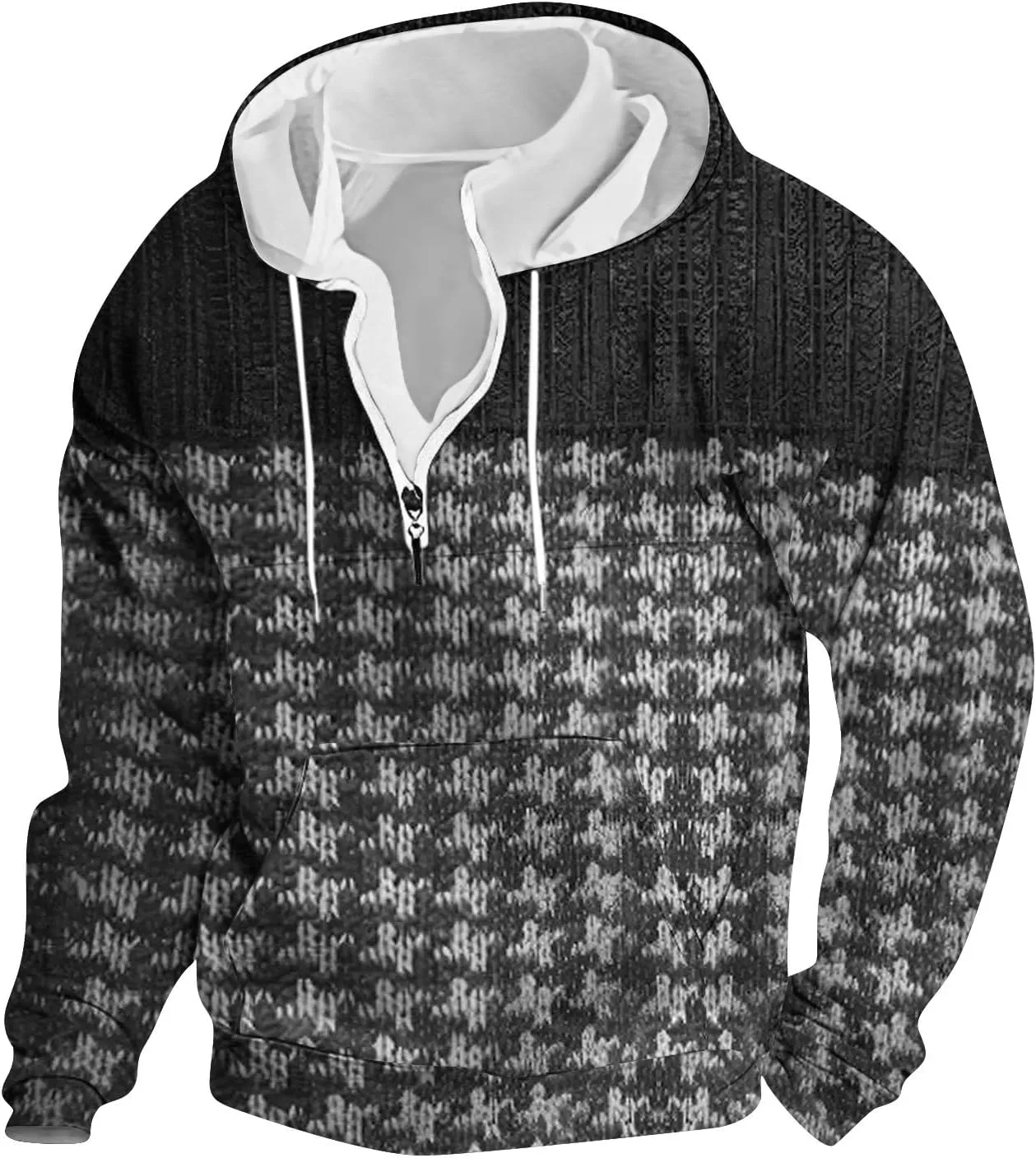 Mens Big and Tall Graphic Hoodie: Heavy Weight Workout Flannel Sweatshirt Designer Oversized Pullover