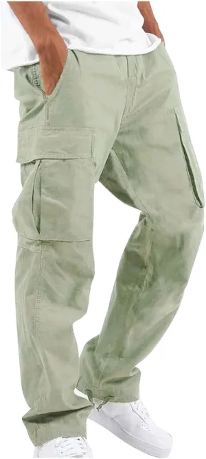 Mens Cargo Pants Lightweight Outdoor Comfort Fishing Work Pants Stretch Travel Regular Ripstop Camping Hiking Pants
