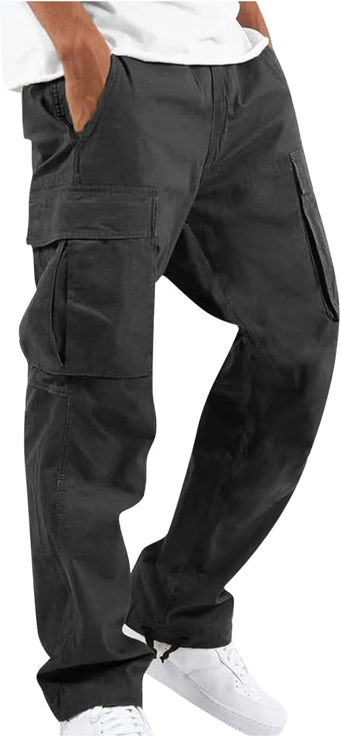 Mens Cargo Pants Lightweight Outdoor Comfort Fishing Work Pants Stretch Travel Regular Ripstop Camping Hiking Pants