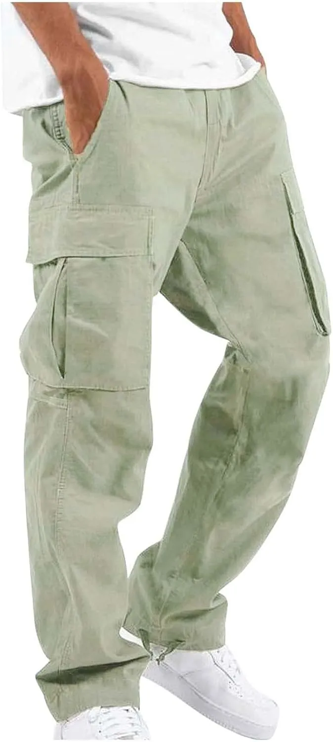 Mens Cargo Pants Lightweight Outdoor Comfort Fishing Work Pants Stretch Travel Regular Ripstop Camping Hiking Pants