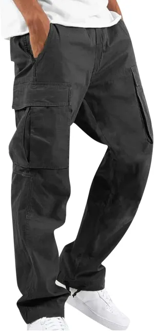 Mens Cargo Pants Lightweight Outdoor Comfort Fishing Work Pants Stretch Travel Regular Ripstop Camping Hiking Pants
