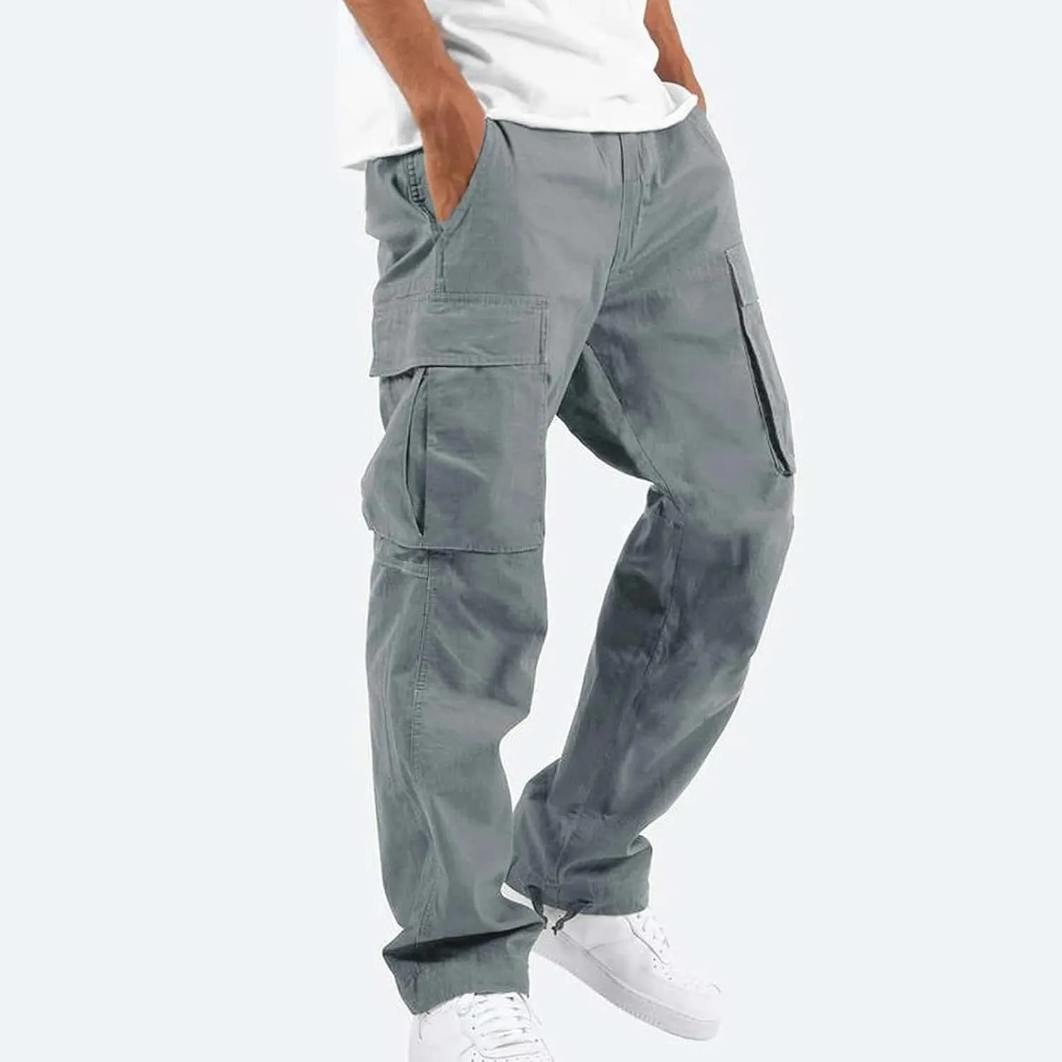 Mens Cargo Pants Lightweight Outdoor Comfort Fishing Work Pants Stretch Travel Regular Ripstop Camping Hiking Pants