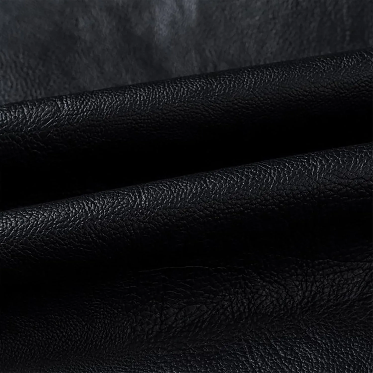 Men's Faux Leather Jacket Stand Collar Motorcycle Leather Jackets Casual Lightweight Zip Up Biker Coat