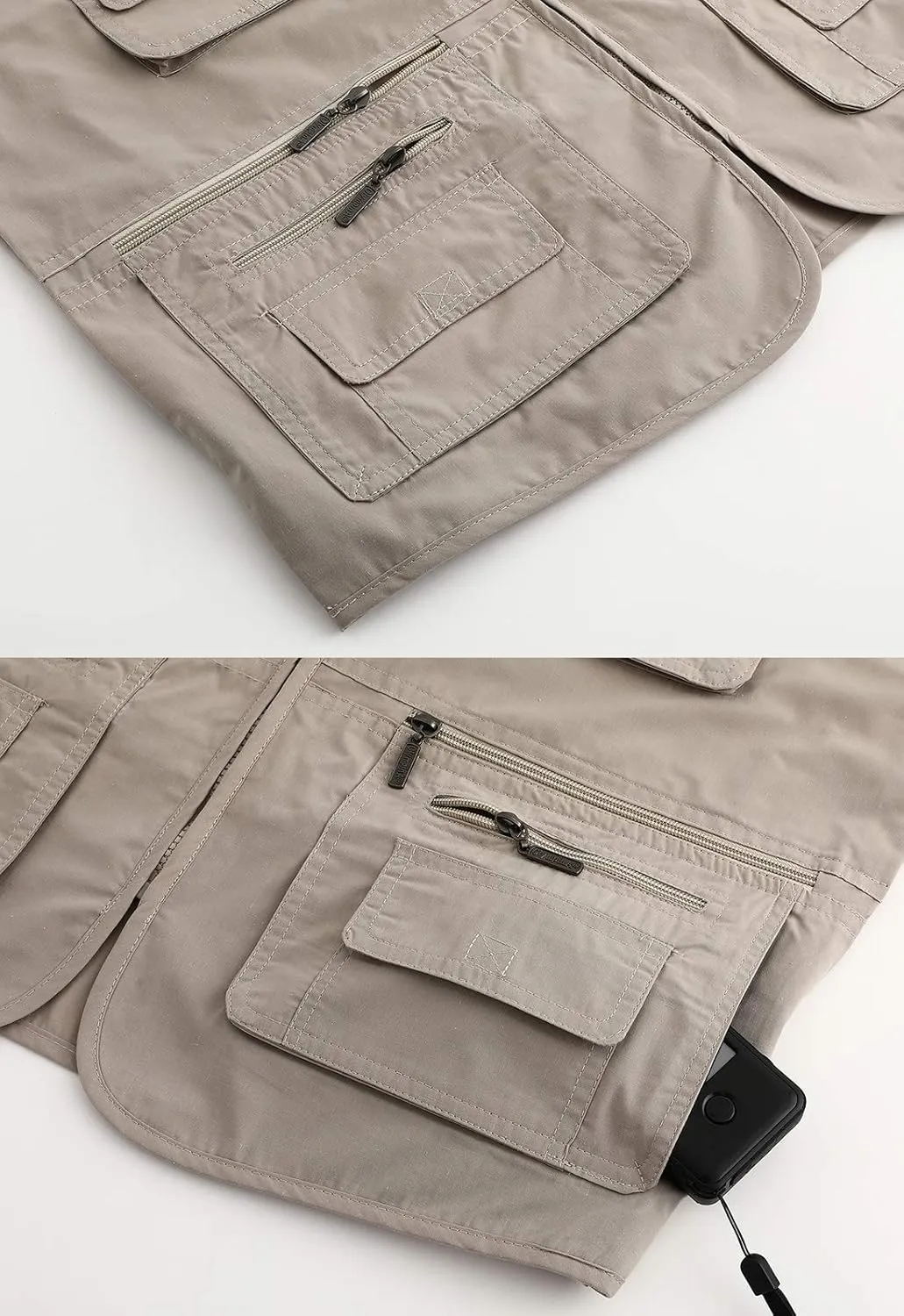 Mens Fishing Vest Multi Pocket Vests Safari Travel Photo Work Jacket Alive Outerwear