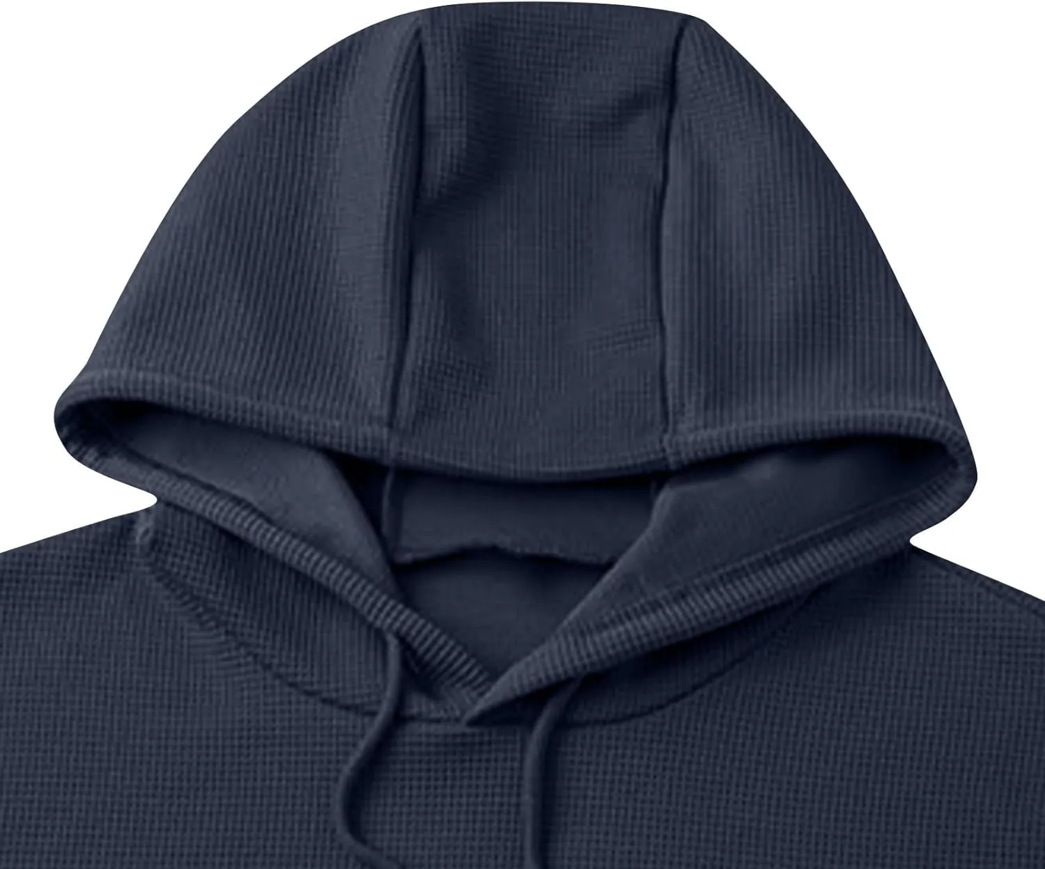 Mens Hooded Sweatshirts Pullover Causal Stylish Solid Long Sleeve Drawstring Gym Hooded Shirt Outdoor Fashion Top Tee