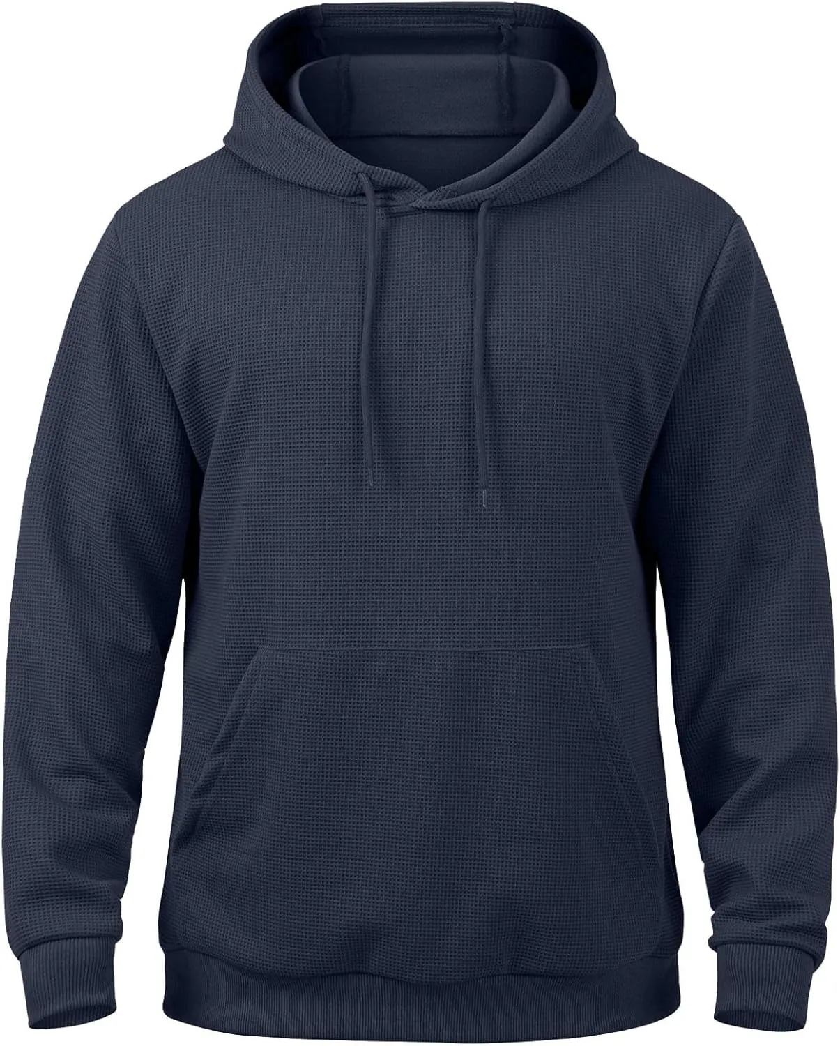 Mens Hooded Sweatshirts Pullover Causal Stylish Solid Long Sleeve Drawstring Gym Hooded Shirt Outdoor Fashion Top Tee