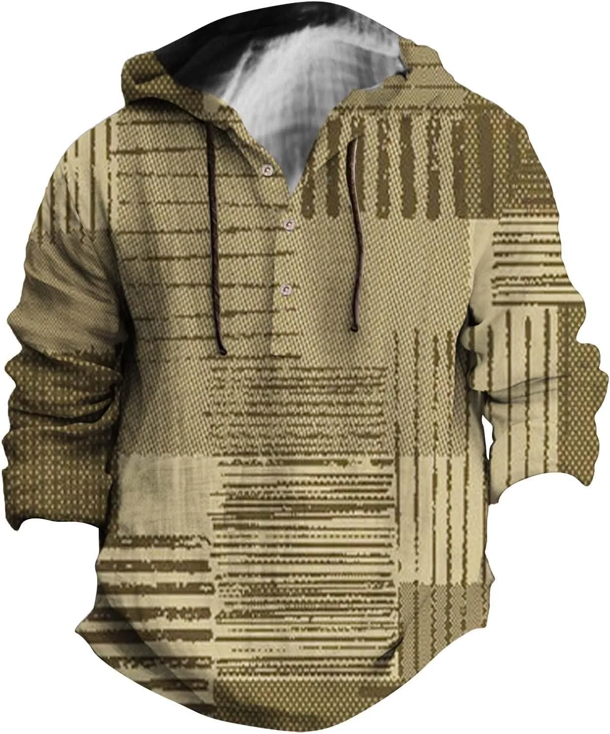 Men's Hoodie Fleece Hoodie Splicing Large Size Sweater Jacket 3D Printed Button Up Hoodie 50 Long Sleeve Men Men 50