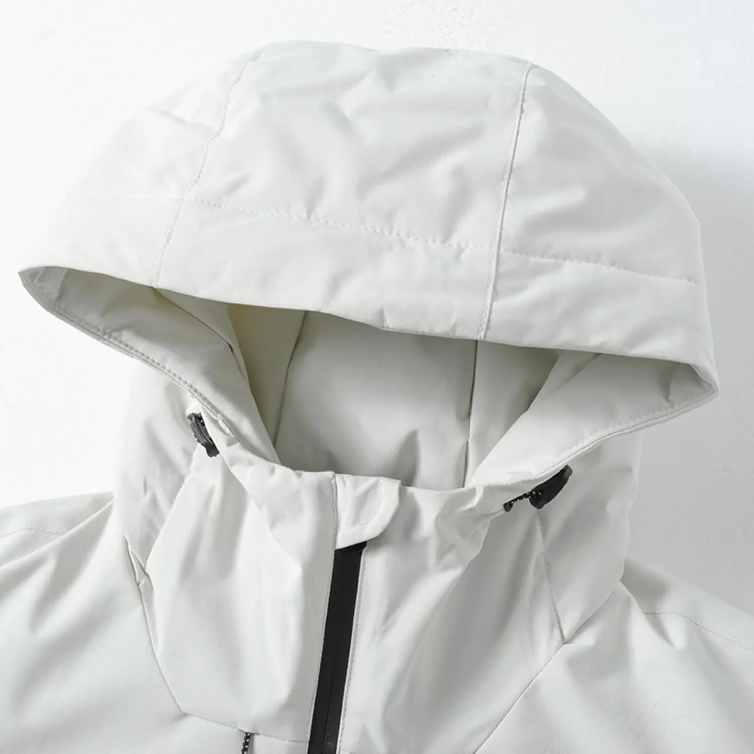 Mens Jacket Winter Zip Up Hoodies Casual Fashion Loose Pockets Windproof Long Sleeve Coat