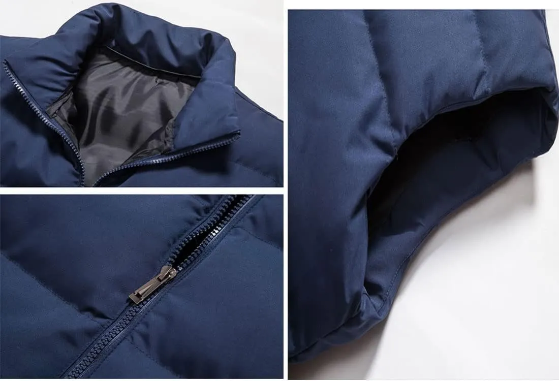 Men's Outerwear Vests Winter Warm Outdoor Padded Puffer Lightweight Vest