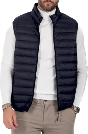 Men's Puffer Vest Outerwear Winter Warm Sleeveless Jacket Zipper Quilted Puffy Vests Size M To 2XL