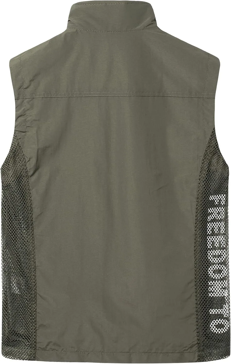 Mens Quick Dry Fishing Vests Lightweight Sleeveless Jackets with Zipper Pockets for Travel Hiking