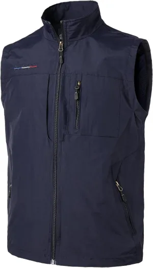 Mens Quick Dry Fishing Vests Lightweight Sleeveless Jackets with Zipper Pockets for Travel Hiking