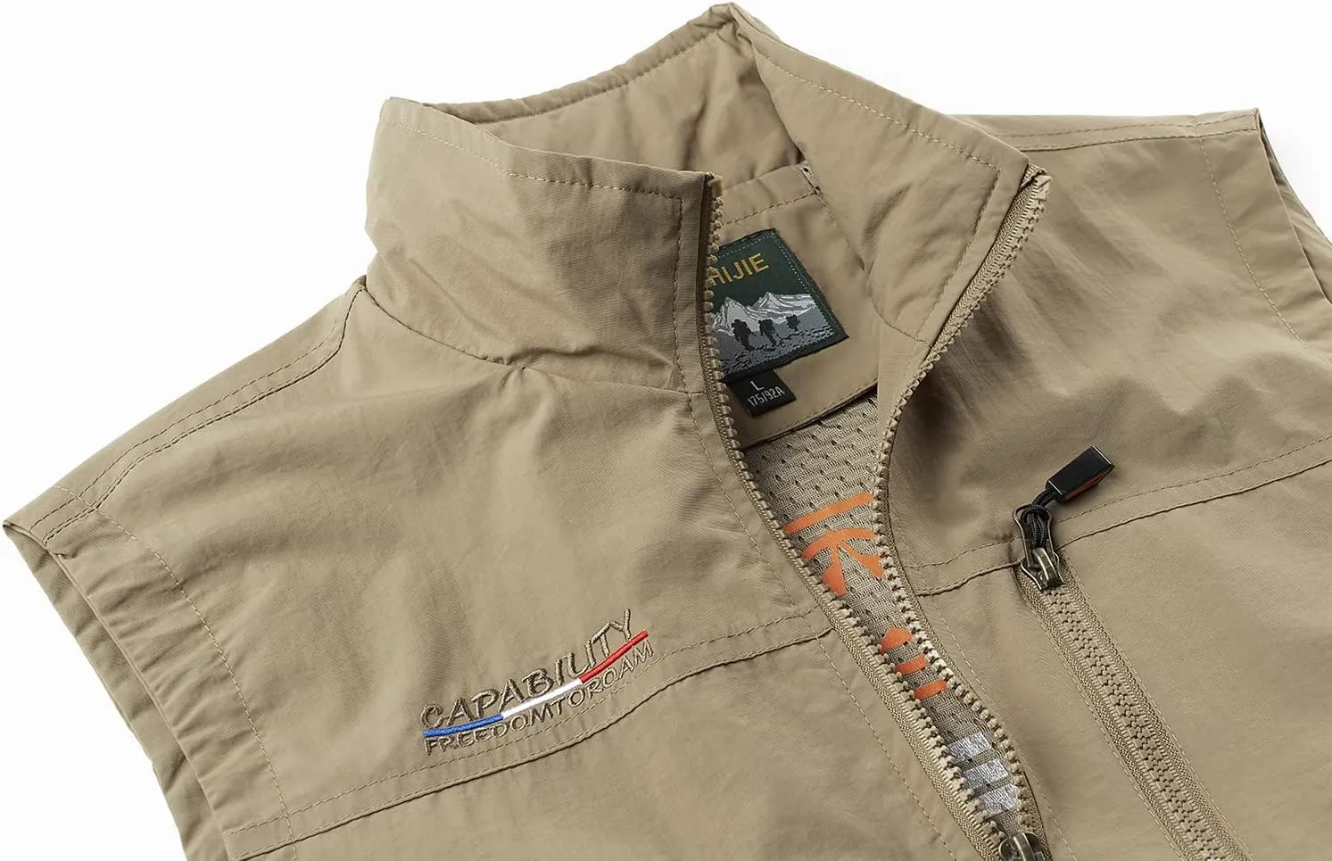 Mens Quick Dry Fishing Vests Lightweight Sleeveless Jackets with Zipper Pockets for Travel Hiking