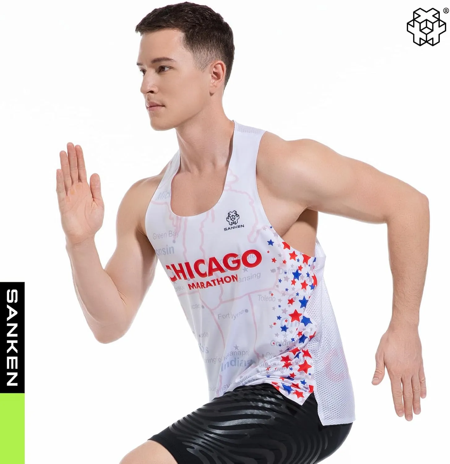 Men's Seamless Running Tank Tops Ultra Lightweight Marathon Singlets Breathable Race Vests Quick Dry Sleeveless Shirt