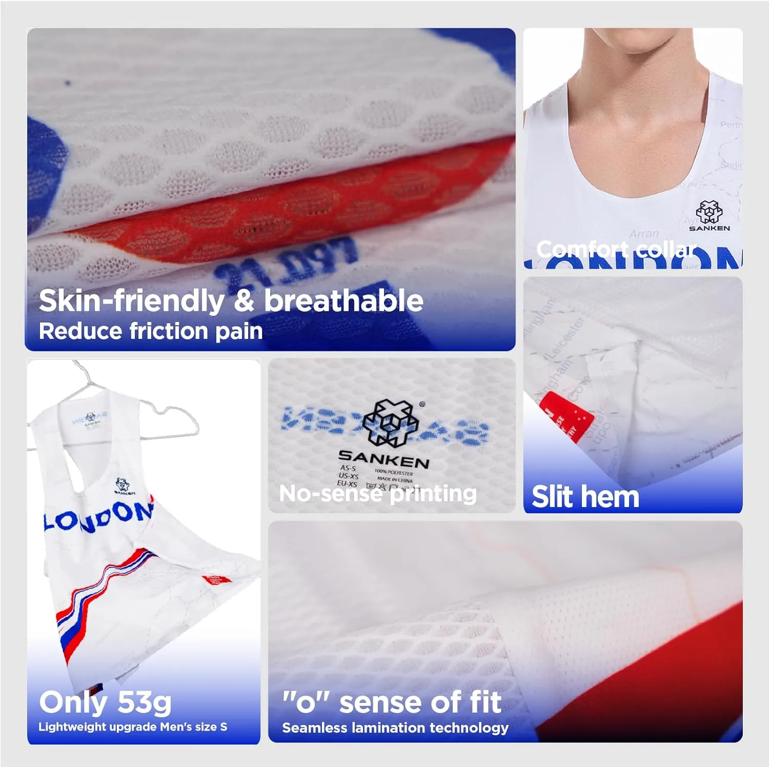 Men's Seamless Running Tank Tops Ultra Lightweight Marathon Singlets Breathable Race Vests Quick Dry Sleeveless Shirt