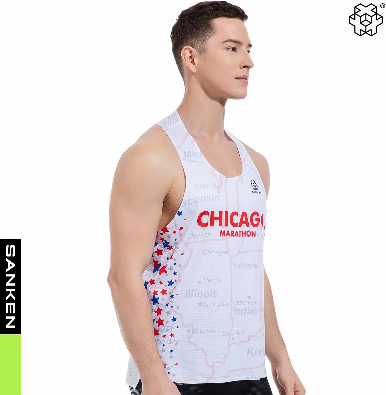 Men's Seamless Running Tank Tops Ultra Lightweight Marathon Singlets Breathable Race Vests Quick Dry Sleeveless Shirt