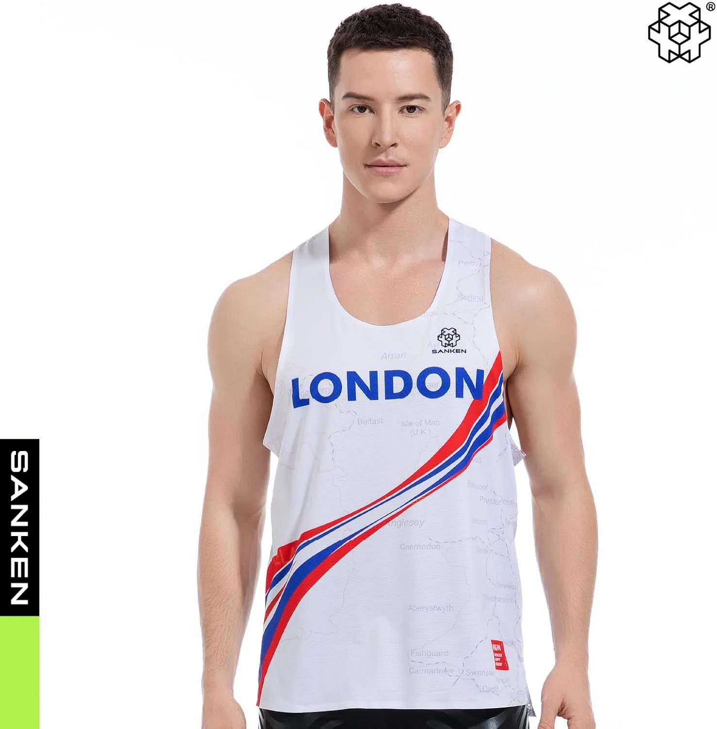Men's Seamless Running Tank Tops Ultra Lightweight Marathon Singlets Breathable Race Vests Quick Dry Sleeveless Shirt