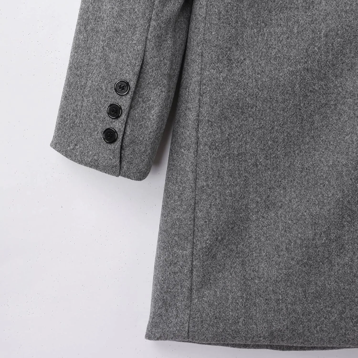 Mens Trench Coat Notched Collar Single Breasted Peacoat Winter Overcoat With Pockets Windbreaker Warm Jackets