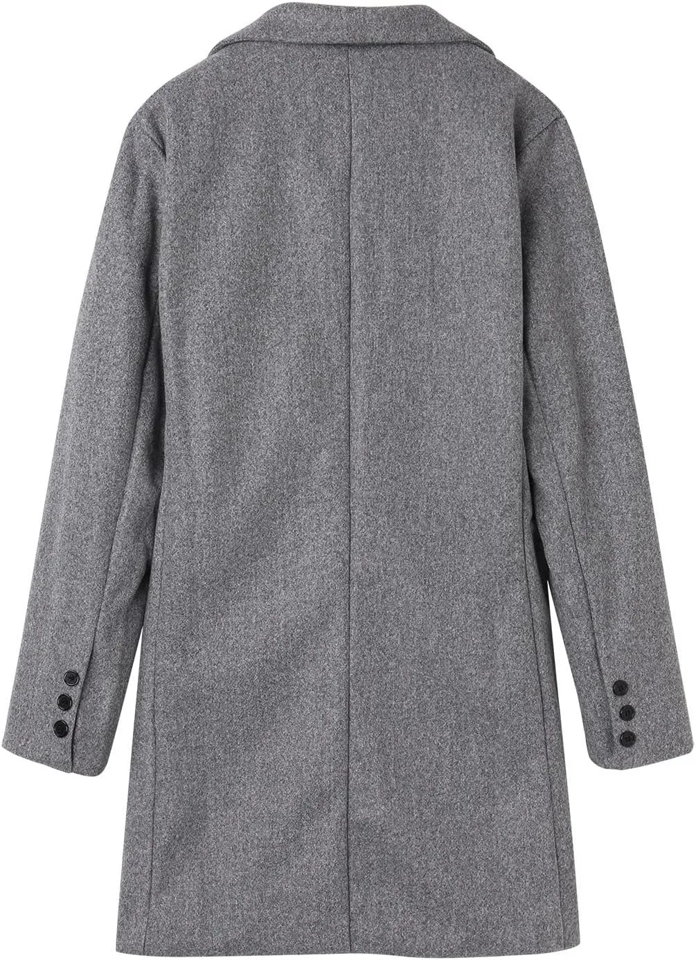 Mens Trench Coat Notched Collar Single Breasted Peacoat Winter Overcoat With Pockets Windbreaker Warm Jackets