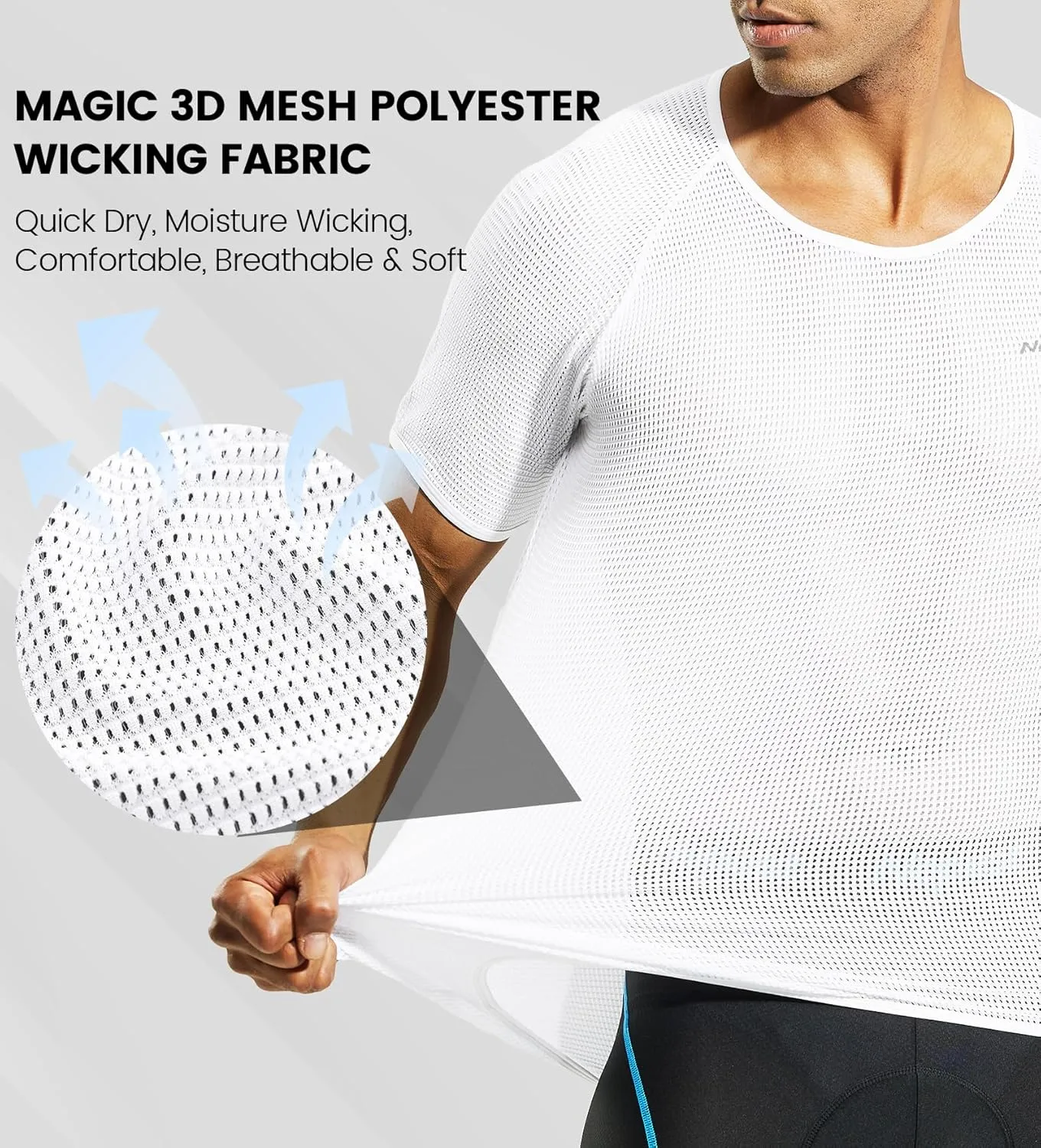 Mens Vests/Short Sleeve Biking Base Layer Mesh Sleeveless Cycling Baselayer Bicycle Ultralight Undershirts