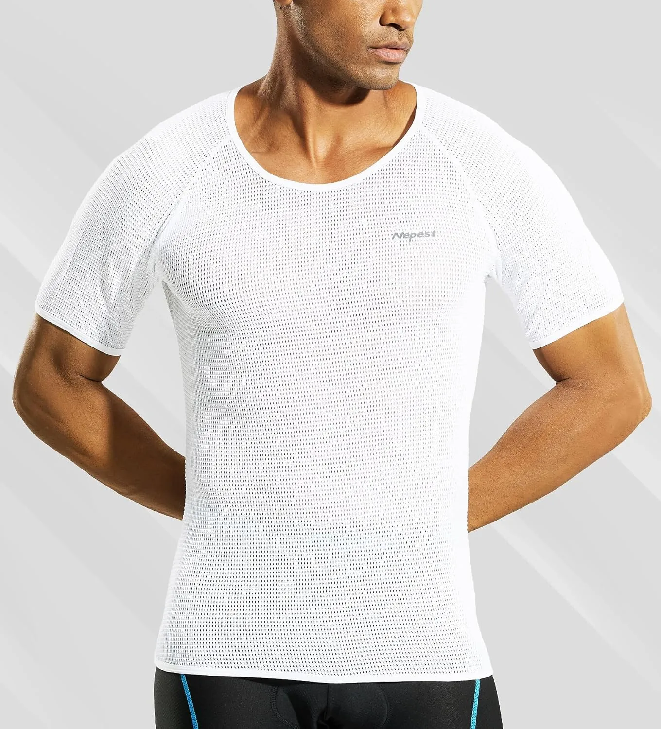 Mens Vests/Short Sleeve Biking Base Layer Mesh Sleeveless Cycling Baselayer Bicycle Ultralight Undershirts