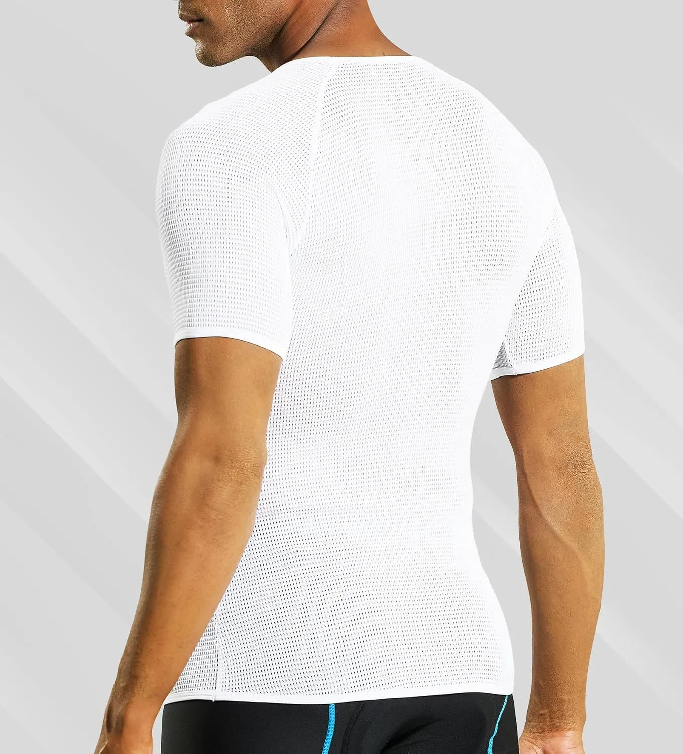 Mens Vests/Short Sleeve Biking Base Layer Mesh Sleeveless Cycling Baselayer Bicycle Ultralight Undershirts