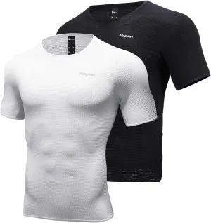 Mens Vests/Short Sleeve Biking Base Layer Mesh Sleeveless Cycling Baselayer Bicycle Ultralight Undershirts