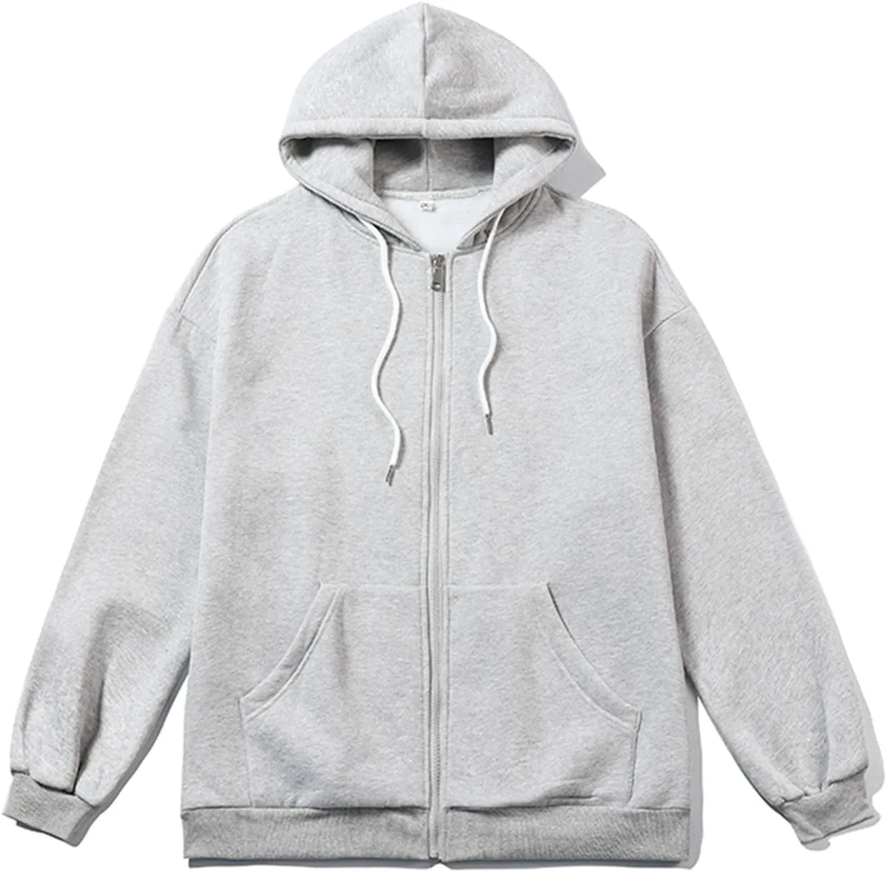 Mens Women Unisex Soild Basic Hooded Sweatshirt Couple Fleece Jacket Outwear With Pocket Zipper Hoodies Sweatshirt