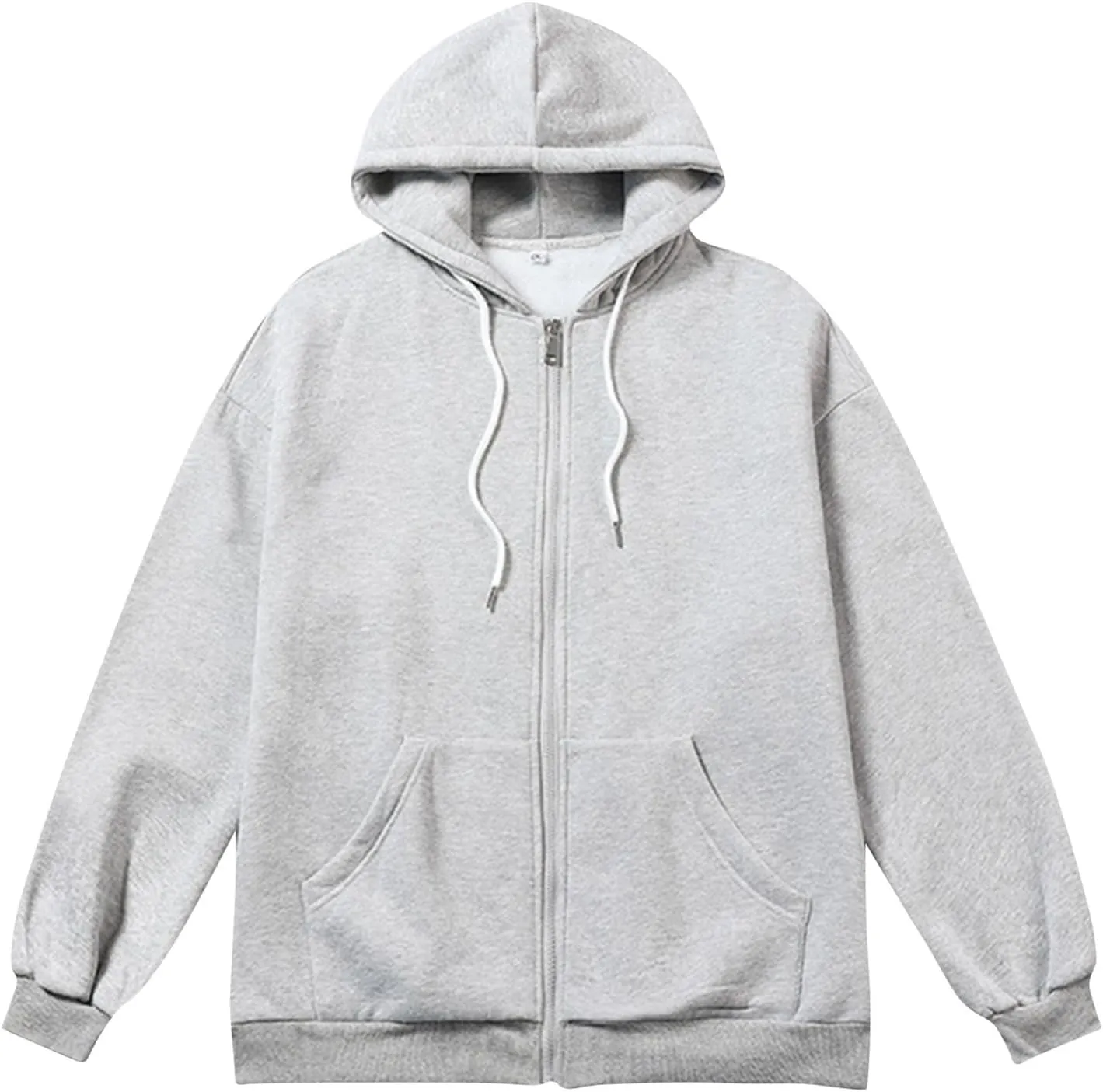 Mens Women Unisex Soild Basic Hooded Sweatshirt Couple Fleece Jacket Outwear With Pocket Zipper Hoodies Sweatshirt
