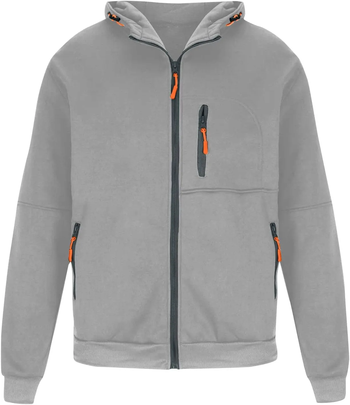 Mens Zip Up Hoodies Fashion Running Long Sleeve Drawstring Breathable Workout Big And Tall Sweatshirt