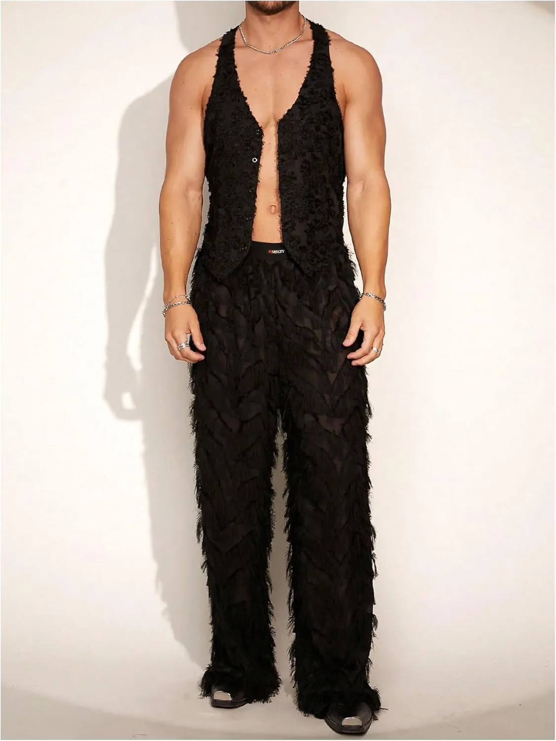 Milumia Men's Floral Vest V Neck Button Down Sleeveless Club Vests Tank Tops