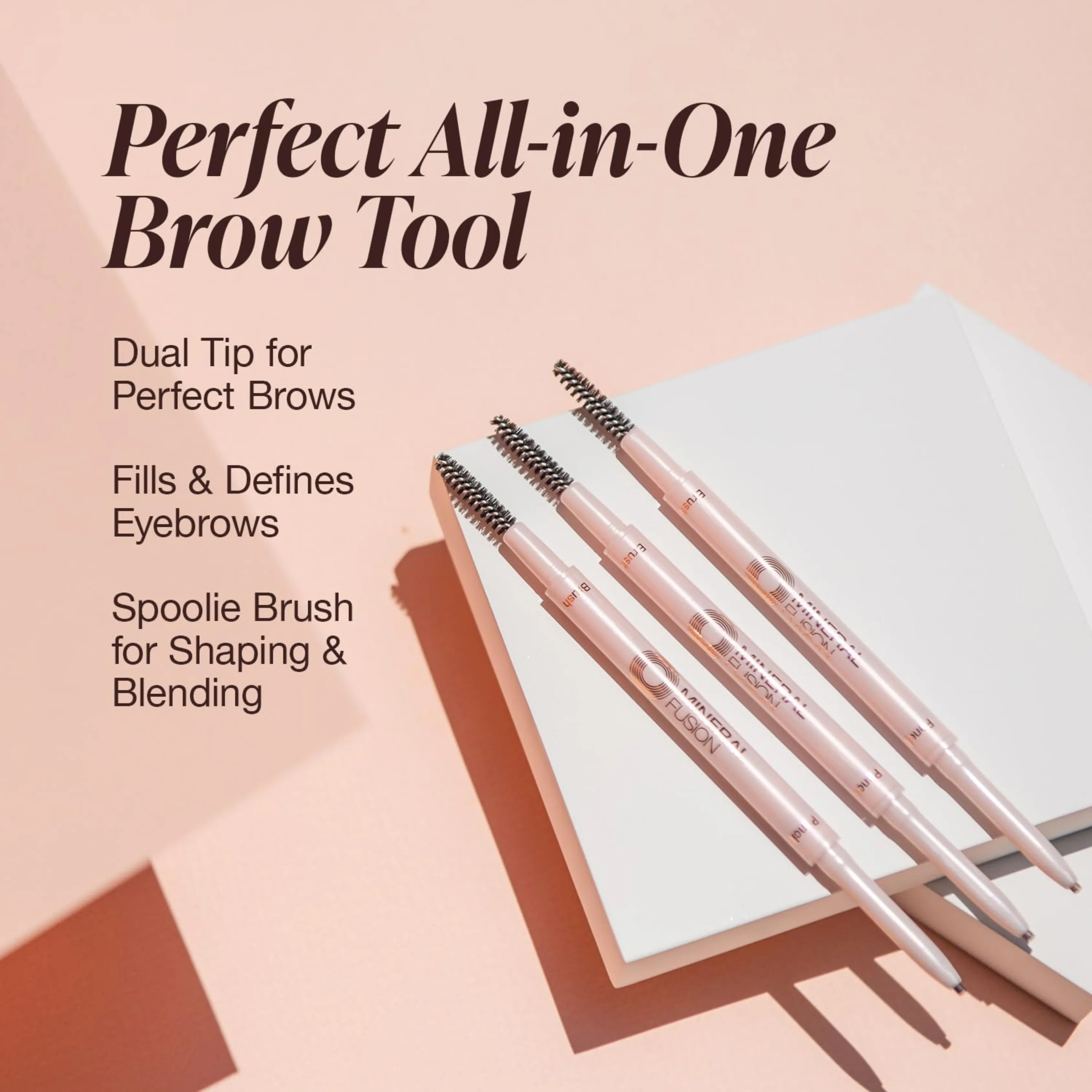 Mineral Fusion, Retractable Brow Pencil, Dark Brown