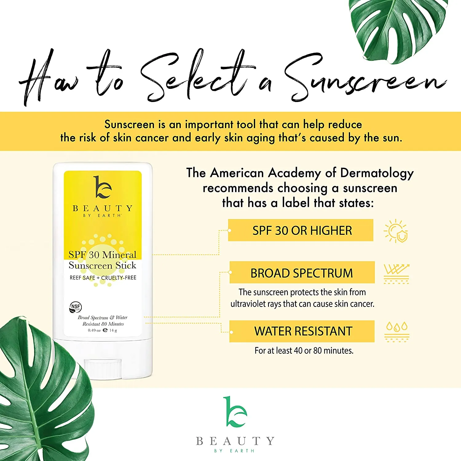Mineral Sunscreen Stick - Zinc Oxide Sunscreen Lotion Stick, Best Sun Protection Travel Sunscreen Face and Body, Reef Safe Sunscreen, Natural Sunscreen Lotion Stick (No Tint)