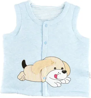 Monvecle Baby to Toddler Cotton Vests Unisex Infants Sleeveless Padded Waistcoat Bluedog 2T-3T