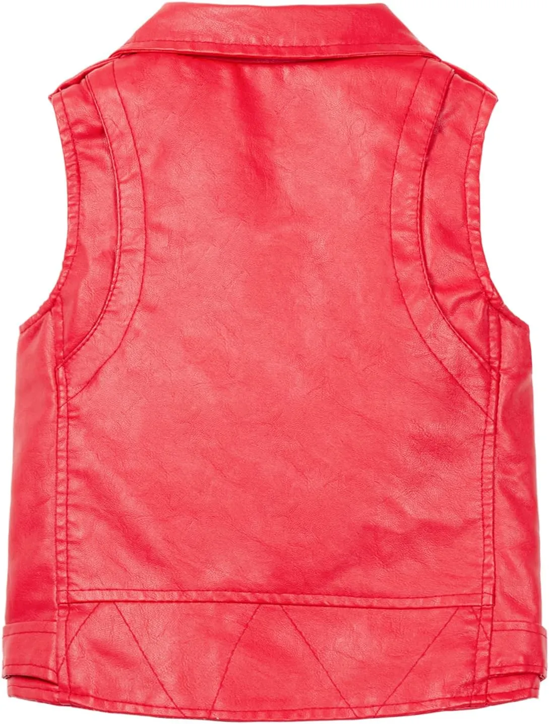 Mud Kingdom Kids Boys Faux Leather Motorcycle Vests PU Sleeveless Zipper Multi-pocket Fashion
