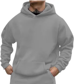 Muscularfit Men's Hoodies 2024 Fashion Long Sleeve Solid Casual Pullover Shirt Big and Tall Gym Workout Hooded Sweatshirts