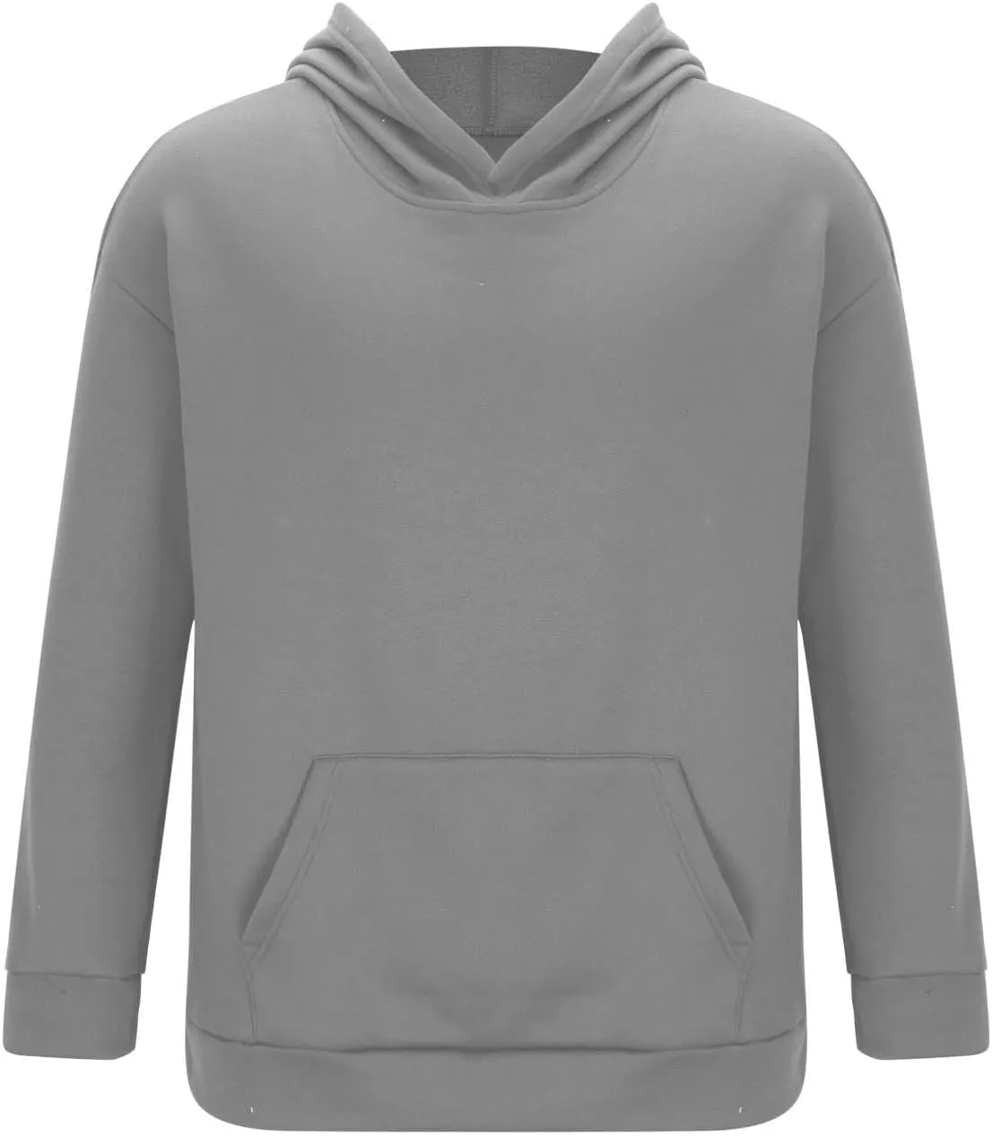 Muscularfit Men's Hoodies 2024 Fashion Long Sleeve Solid Casual Pullover Shirt Big and Tall Gym Workout Hooded Sweatshirts