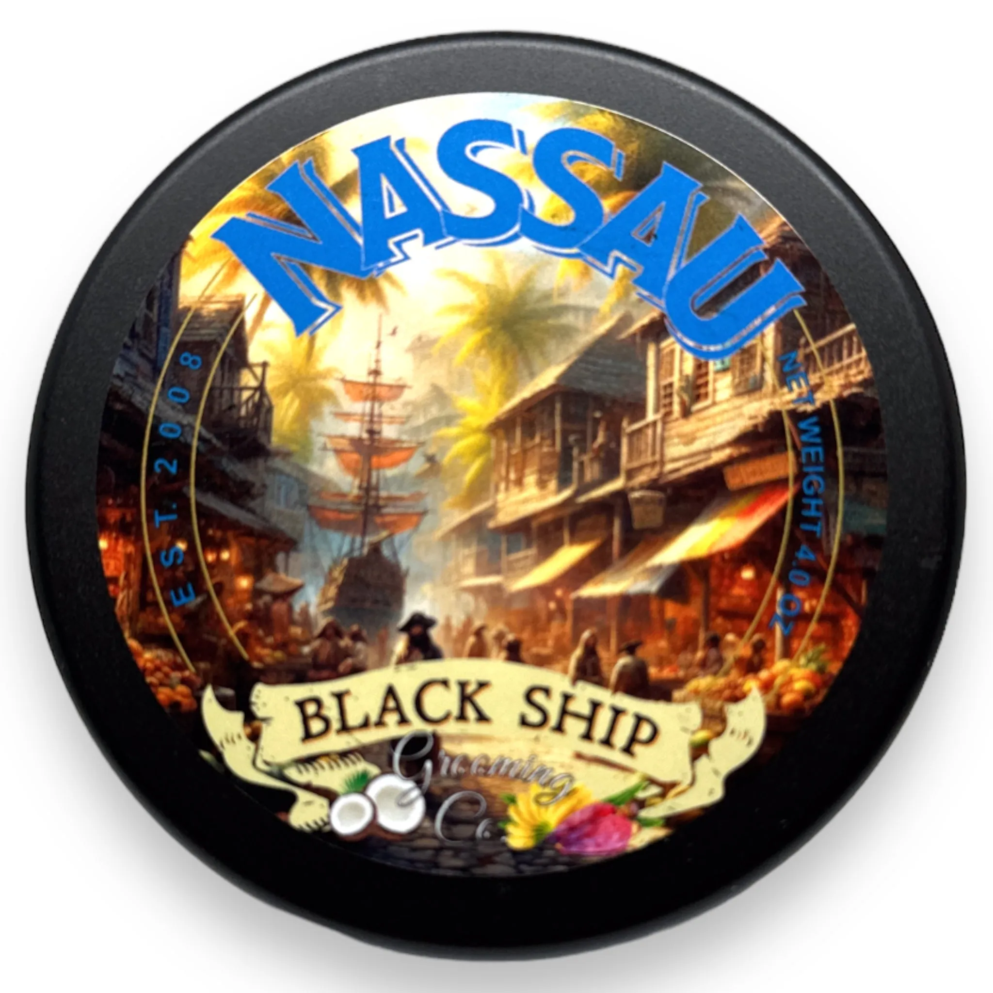 Nassau Shaving Cream: Tropical Infusion of Coconut, Mango, Pineapple & Hibiscus for Exotic Skin Care