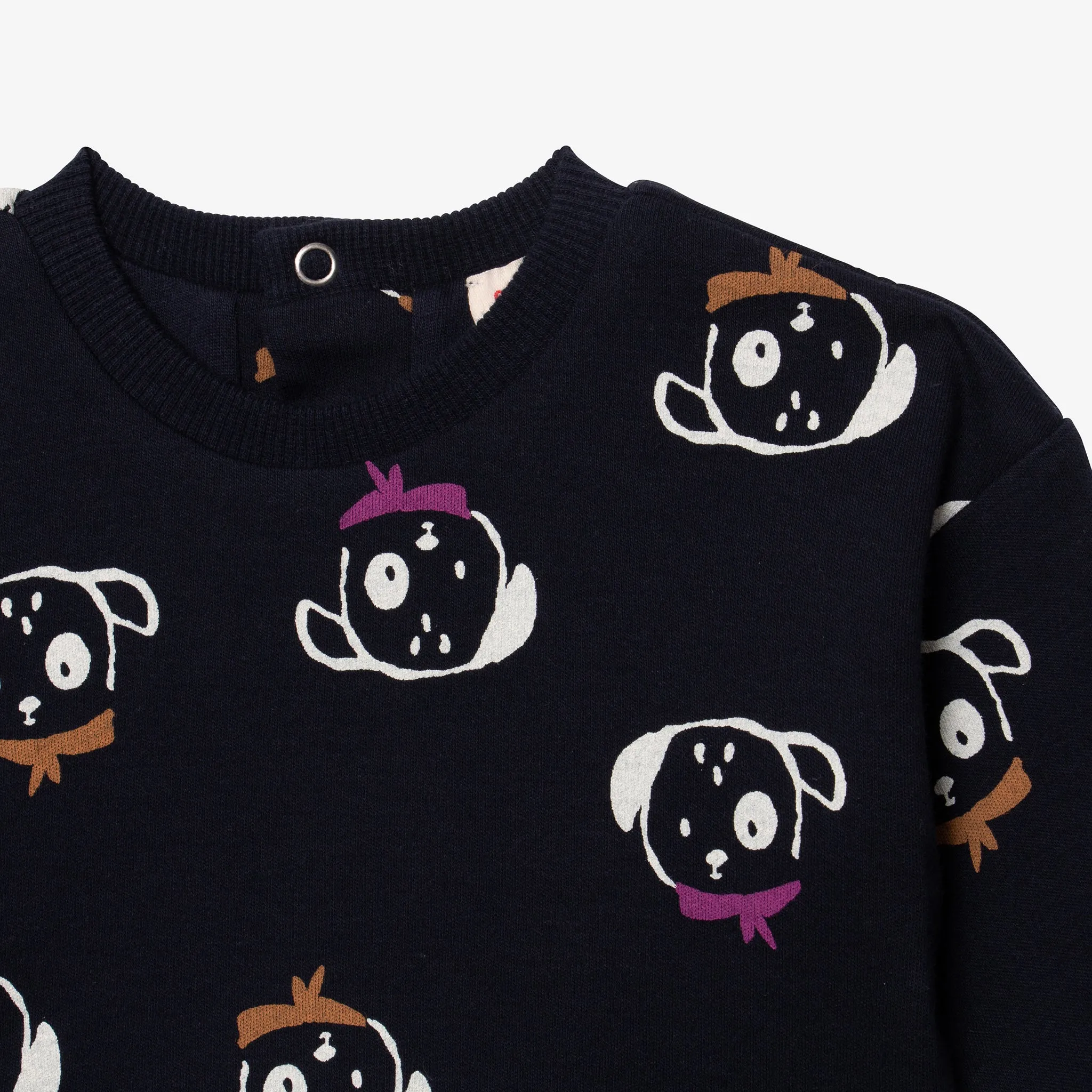 Newborn boys' navy blue sweatshirt