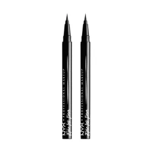 NYX PROFESSIONAL MAKEUP Epic Ink Liner, Waterproof Liquid Eyeliner - Black (Pack Of 2), Vegan Formula