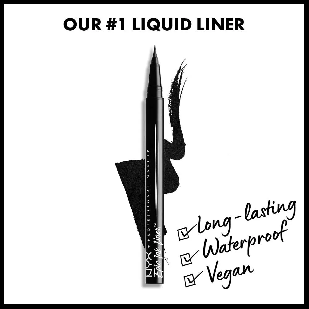 NYX PROFESSIONAL MAKEUP Epic Ink Waterproof Liquid Eyeliner,